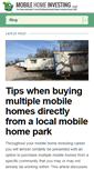 Mobile Screenshot of mobilehomeinvesting.net